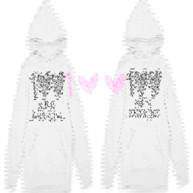 100 Days Of Loving School Heart 100Th Day Of School Students Unisex Hoodie