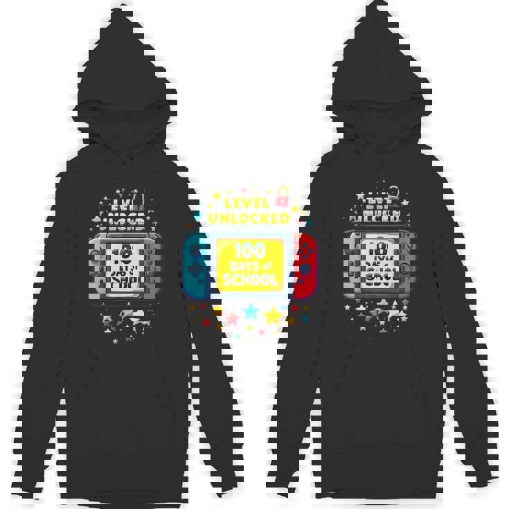 100 Days Of School Level Unlocked Gamer Boys Video Games Unisex Hoodie