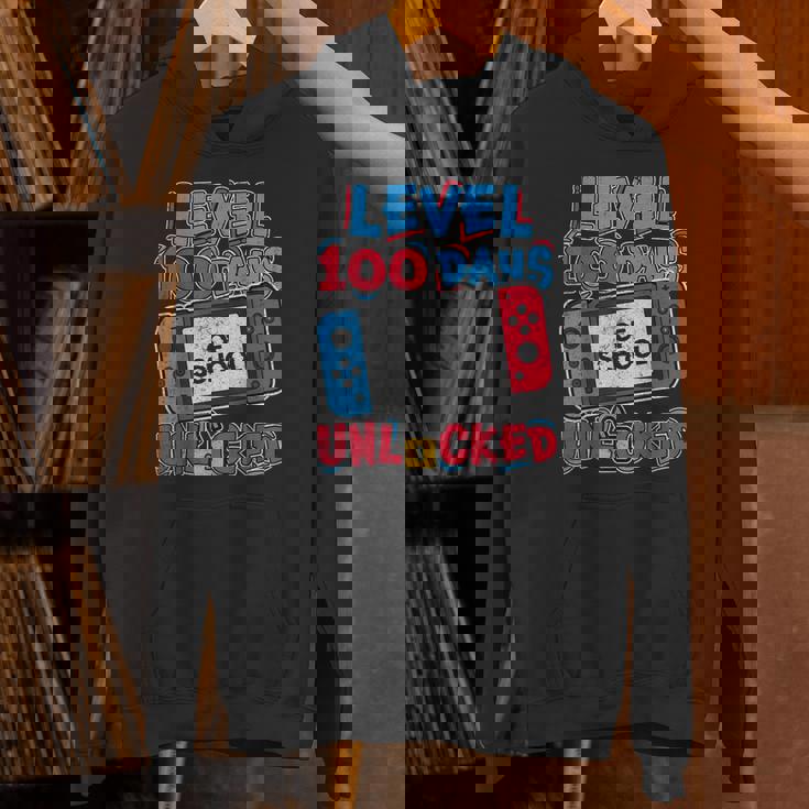 100 Days Of School Level Unlocked Video Games Gamer Boys Unisex Hoodie