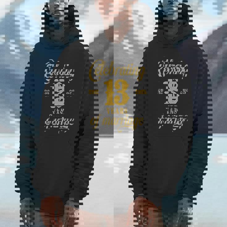 13 Years Of Marriage Est 2012 2025 13Th Wedding Anniversary Unisex Hoodie