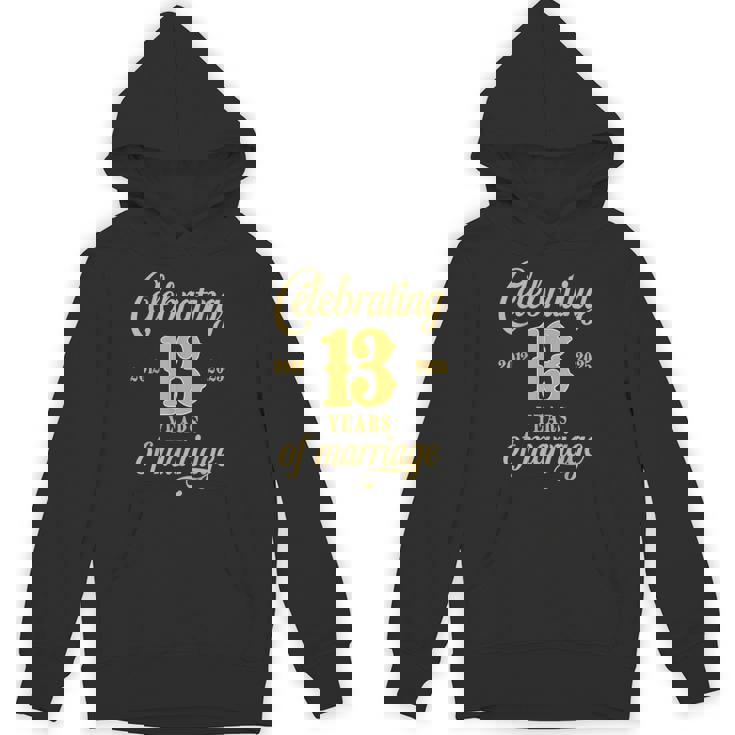13 Years Of Marriage Est 2012 2025 13Th Wedding Anniversary Unisex Hoodie