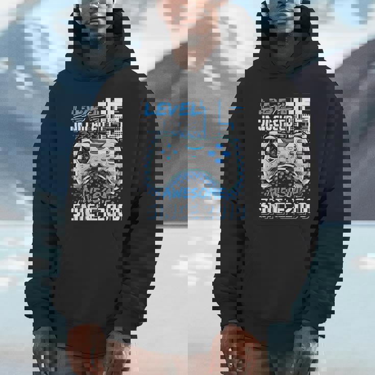 15Th Birthday Boy Level 15 Gamer 15 Year Video Game Party Unisex Hoodie