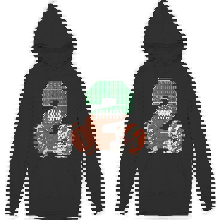 2Nd Birthday Football Theme 2 Year Old Boy Party Unisex Hoodie