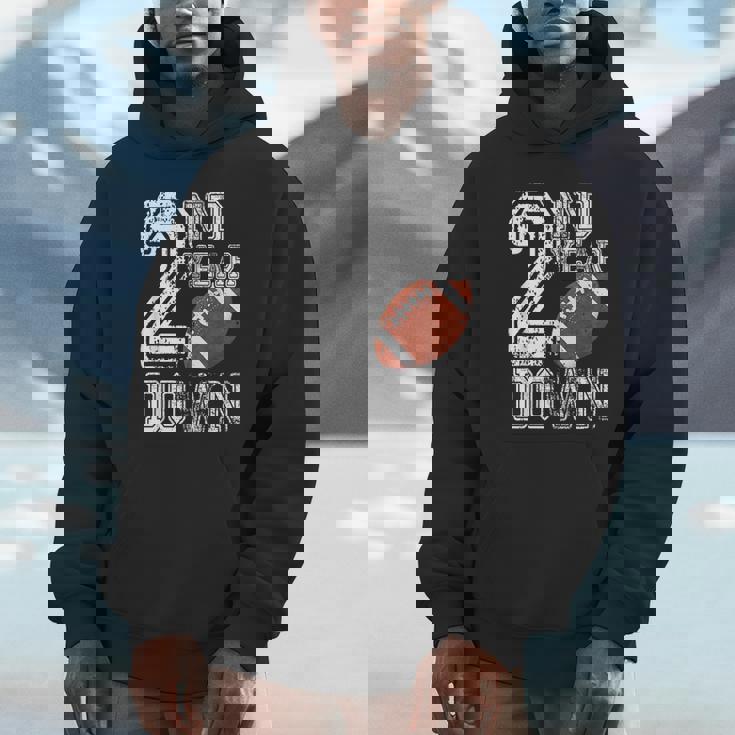 2Nd Year Down Football Lover 2Nd Birthday Boy Football Unisex Hoodie