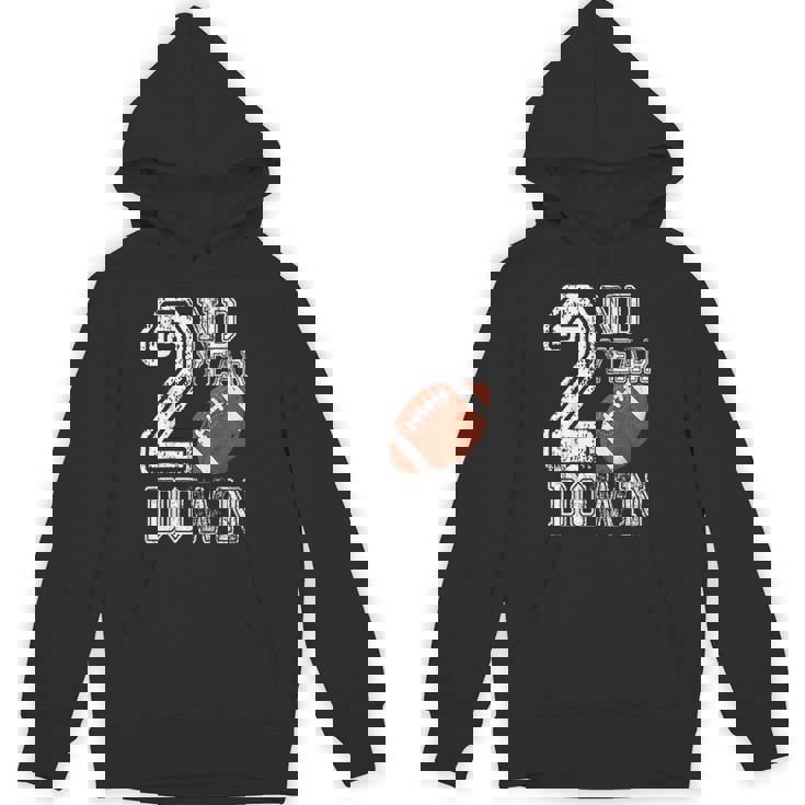 2Nd Year Down Football Lover 2Nd Birthday Boy Football Unisex Hoodie