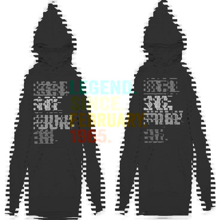60 Years Old Legend Since February 1965 60Th Birthday Unisex Hoodie