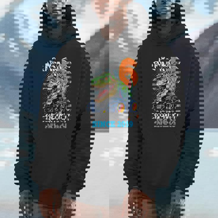 6Th Birthday Monster Truck Dinosaur Party Boys Rawr I'm 6 Unisex Hoodie