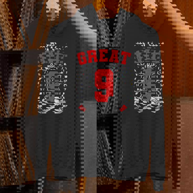 9Th Birthday Hockey Lovers It's Great To Be 9 Years Old Unisex Hoodie