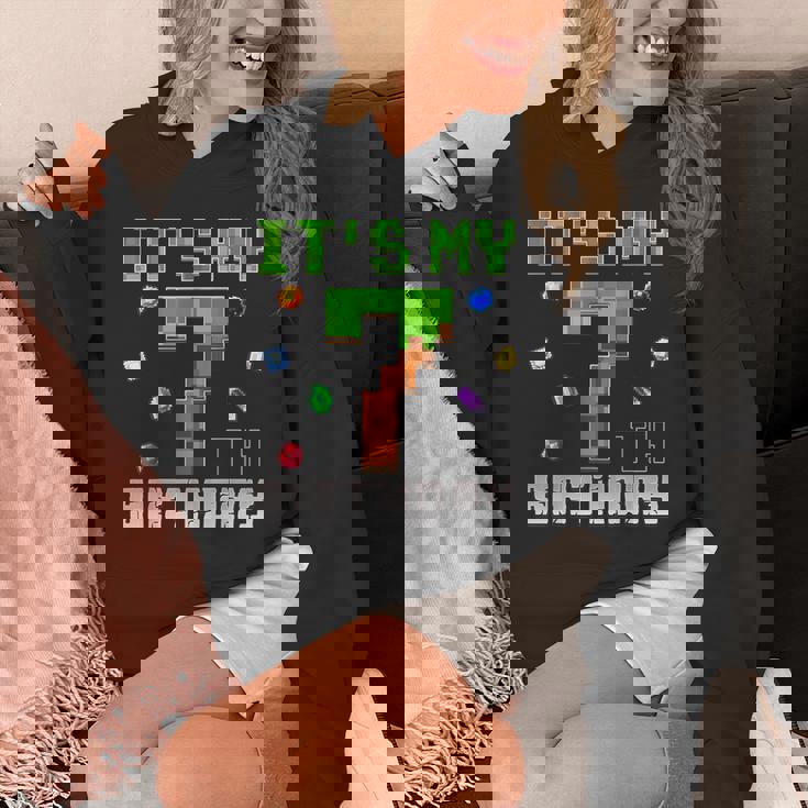 Birthday Boy It's My 7Th Birthday Video Game Pixel Unisex Hoodie