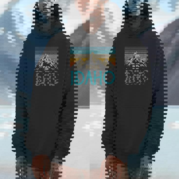 Boise Idaho Vintage Mountains Souvenir Unisex Hoodie