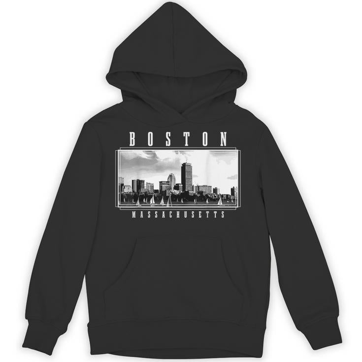 Boston Skyline Massachusetts Pride Vintage Boston Unisex Hoodie