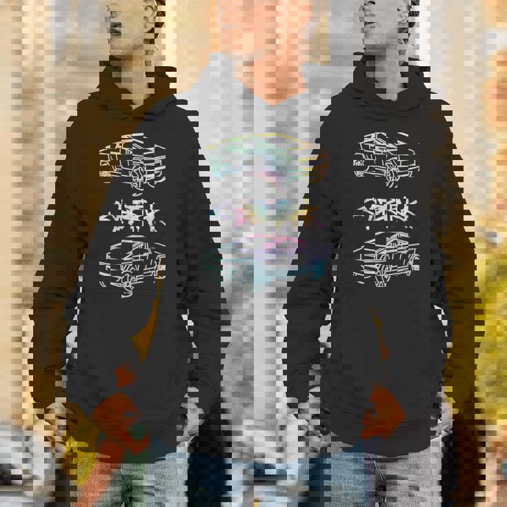Cyber Trucks Futuristic Tie Dye Unisex Hoodie