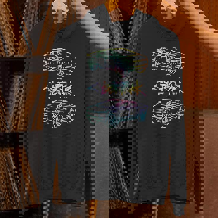 Cyber Trucks Futuristic Tie Dye Unisex Hoodie