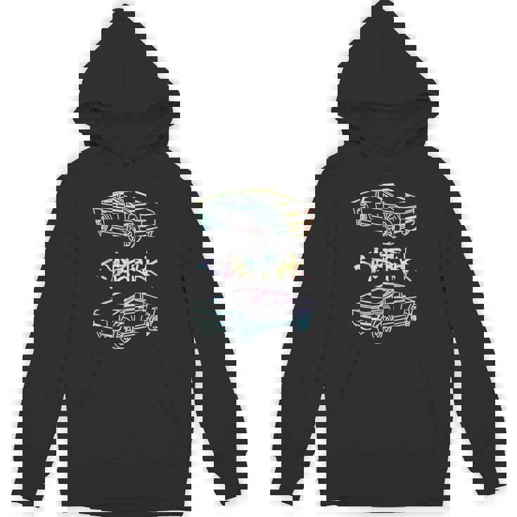 Cyber Trucks Futuristic Tie Dye Unisex Hoodie