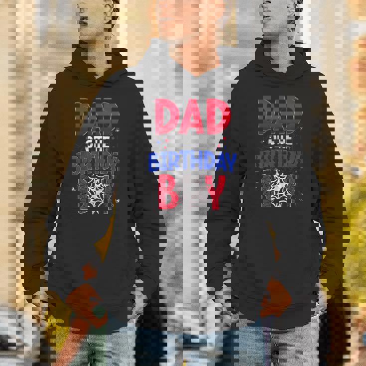 Dad Of The Birthday Boy Matching Spider Web Family Unisex Hoodie