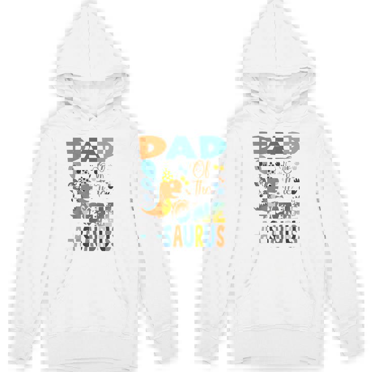 Dad Of The One-A-Saurus 2Nd Birthday Dinosaur Party Unisex Hoodie
