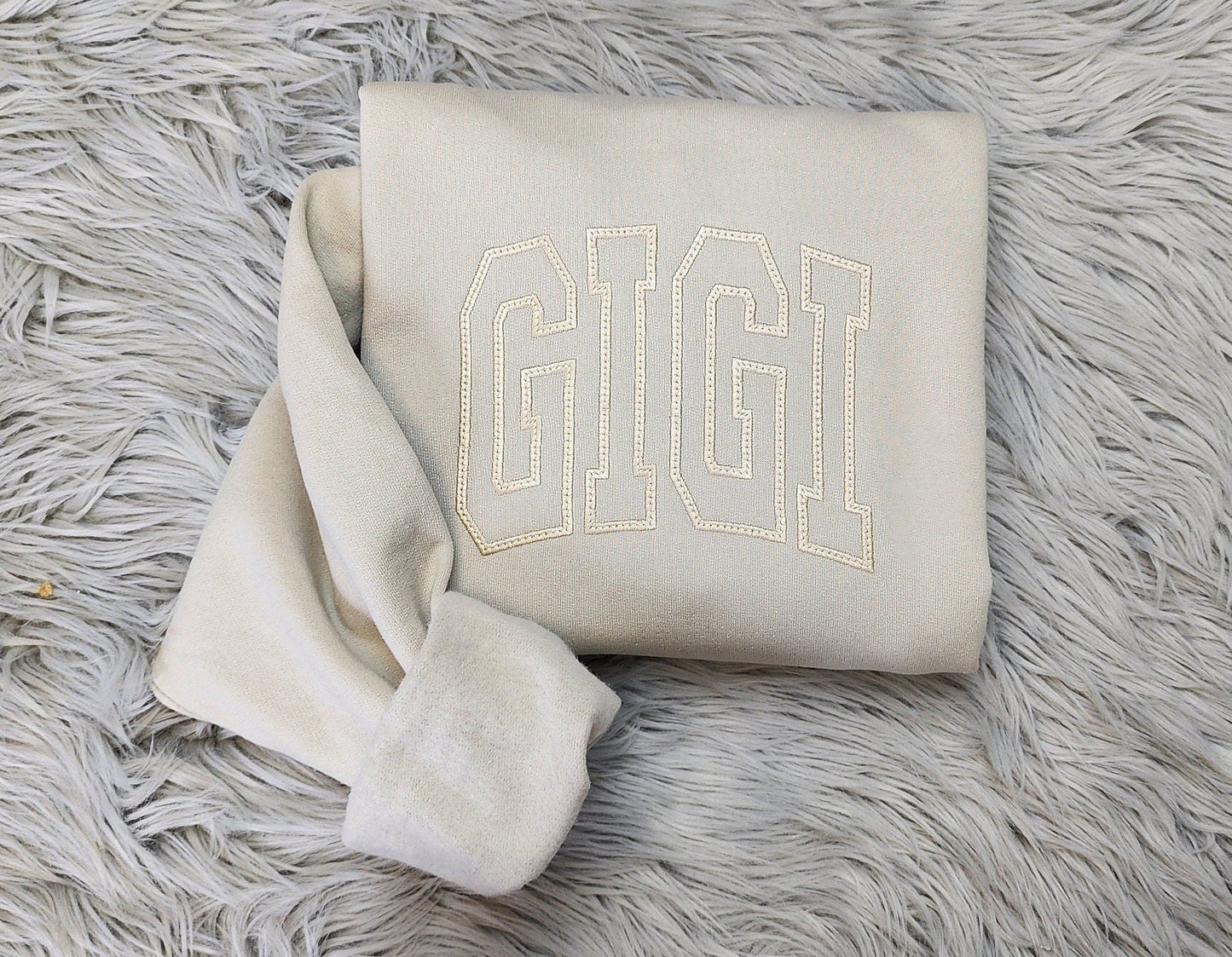 Embroidered Gigi Shirt - Gift For Grandma - Best Gigi Unisex Crewneck or Hoodie - Add Custom Sleeve Embroidery