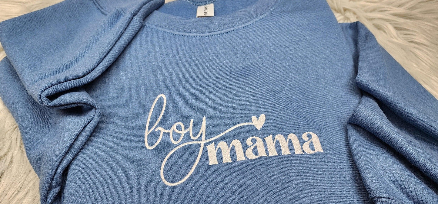 Boy Mama Embroidered Crewneck - Boy Mom Gift - Gift for mom - Mother's Day