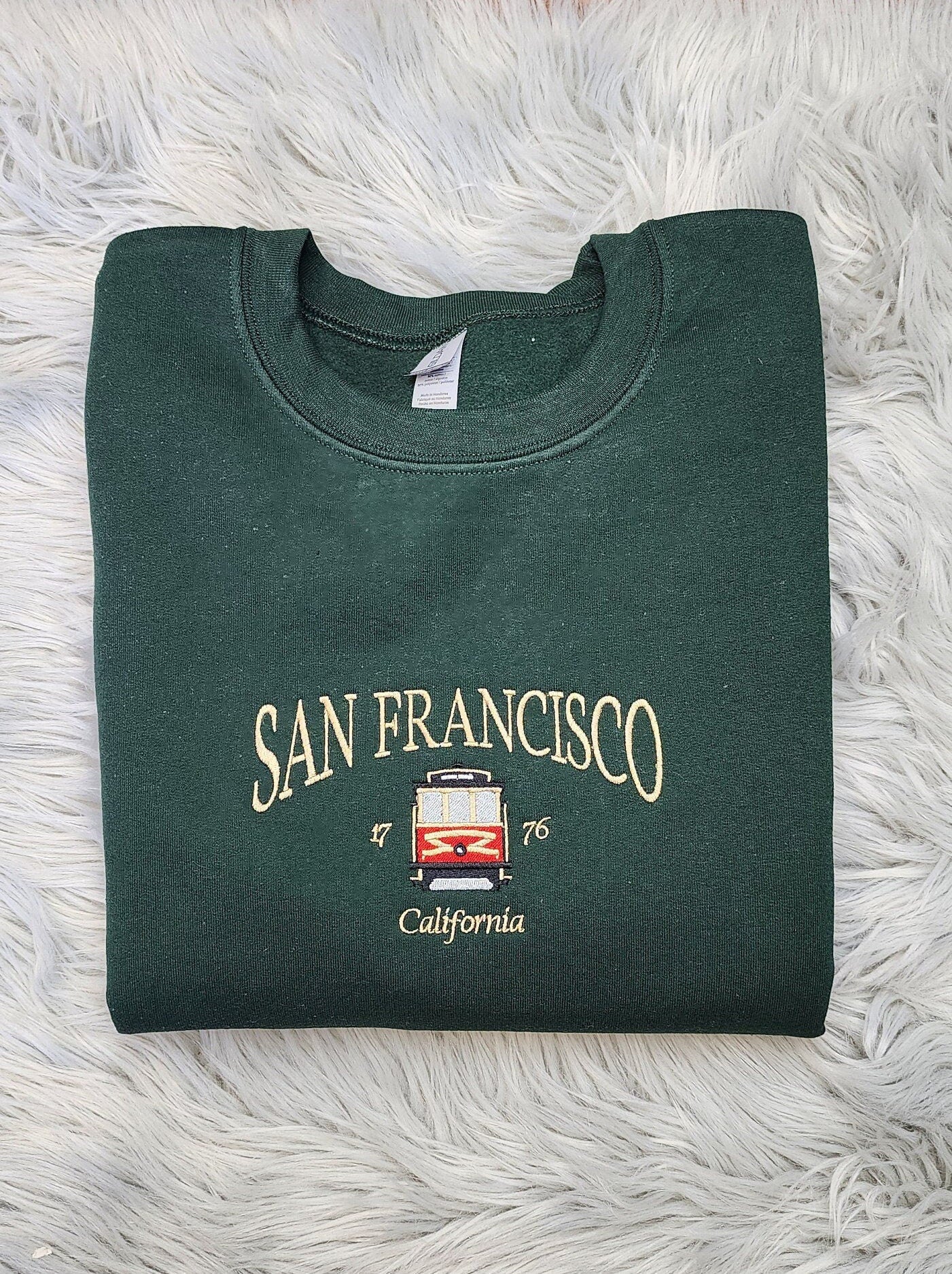 Embroidered San Francisco Sweatshirt - San Francisco California Unisex Shirt great for men and women Sweatshirt or Hooded Sweatshirt