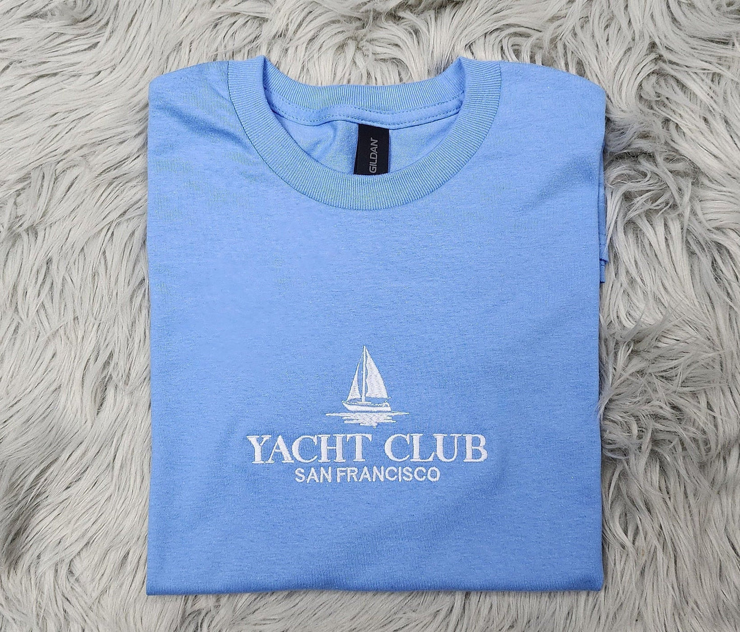 Yacht Club San Francisco Embroidered Crewneck - San Francisco California Embroidered Crewneck - T-Shirt - Sweatshirt - Hoodie