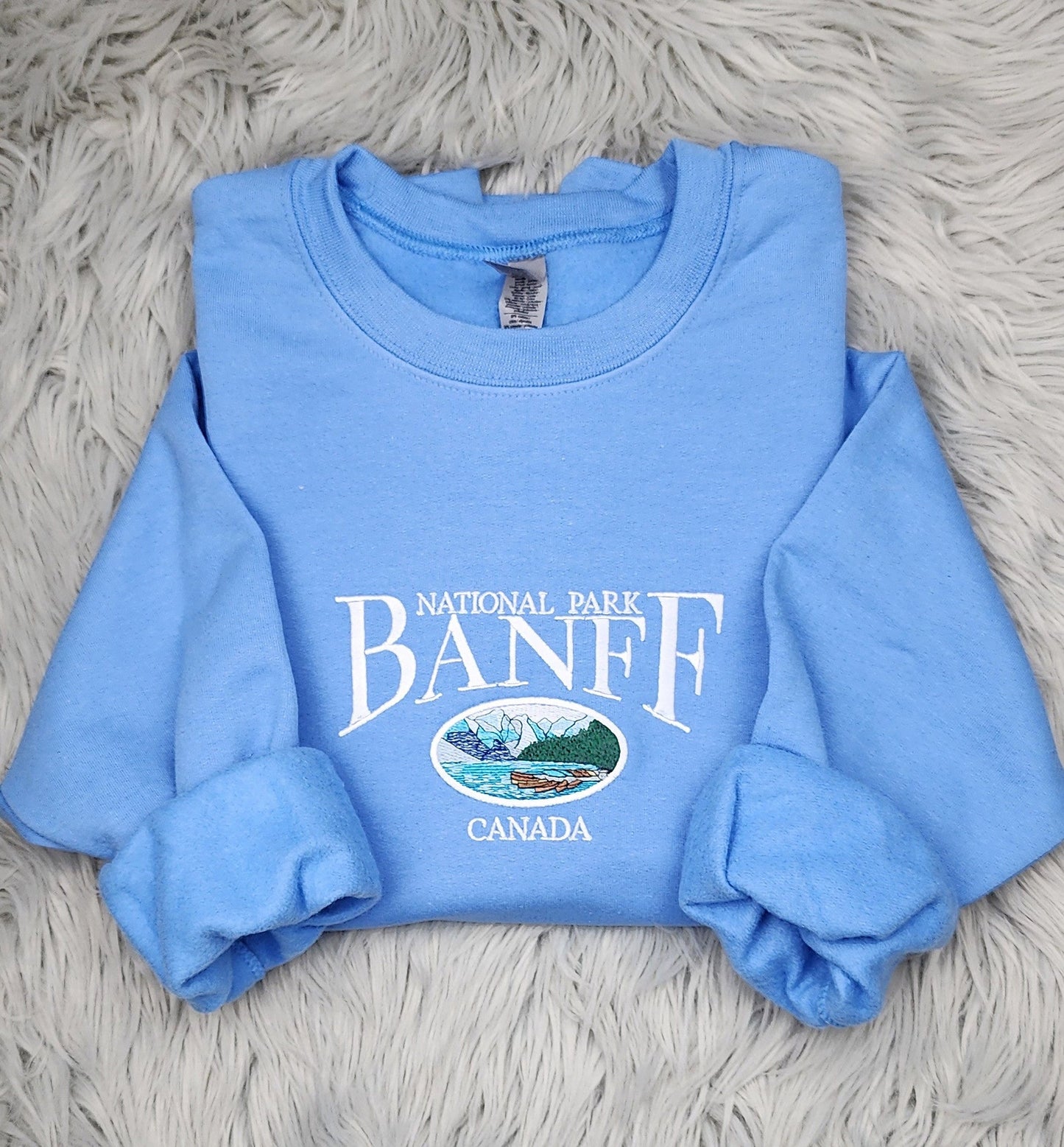 Embroidered Banff National Park Canada Unisex Sweatshirt - Canada Parks - National Parks Embroidery - Sweatshirt and Hooded Sweatshirt