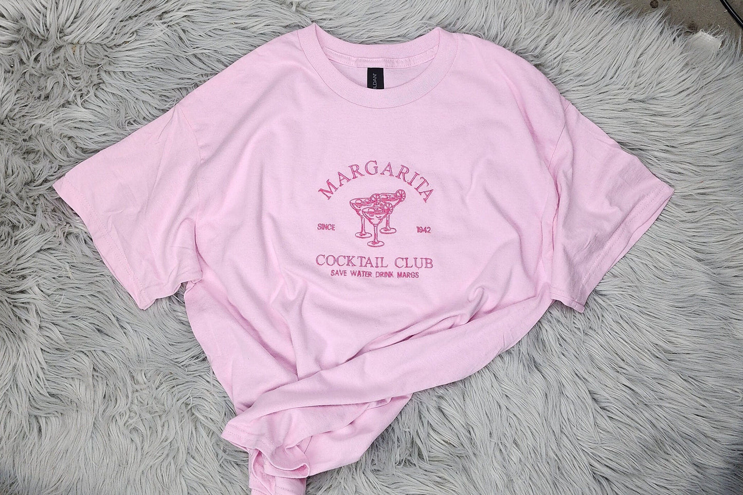 Embroidered Margarita Cocktail Club Crewneck - Save Water Drink Margaritas Shirt - Margarita Embroidery - T-Shirt - Sweatshirt - Hoodie