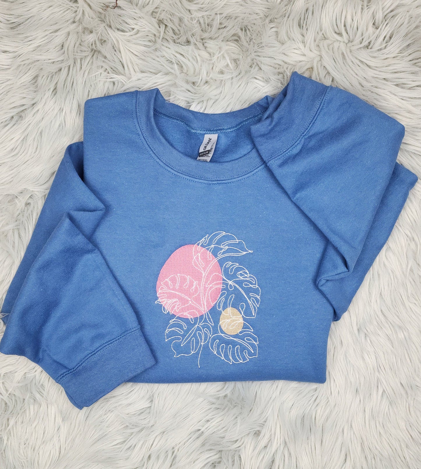 Embroidered Monstera Plant - Monstera deliciosa - Plant Embroidery Crewneck or Hoodie