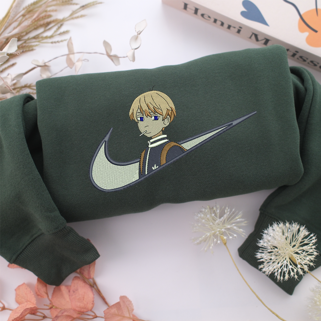 Young Manjiro Sano Swoosh Nike Embroidered Sweatshirt, Nike Movie Inspired, Valentine's Day Gifts Idea For Him Her