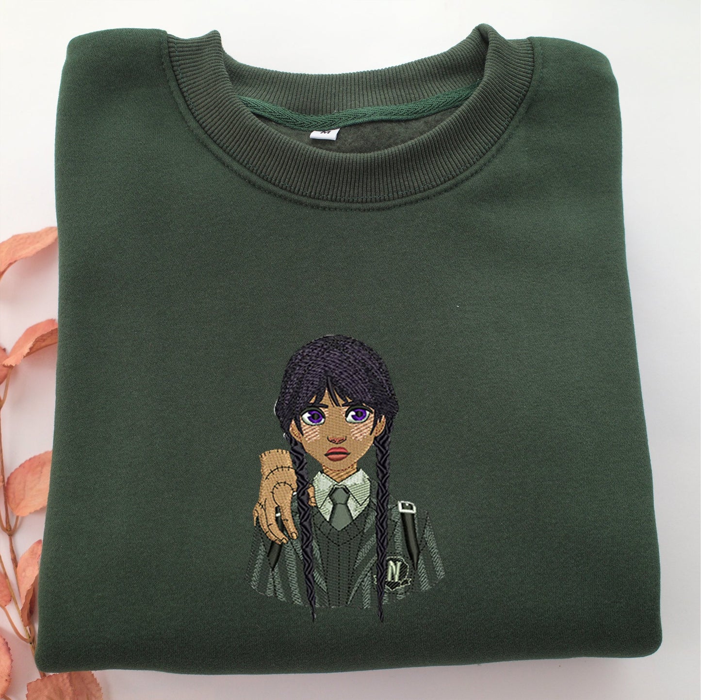 Wednesday Addams Nike Embroidered Sweatshirt, Nike Movie Inspired, Valentine's Day Gifts Idea For Him Her