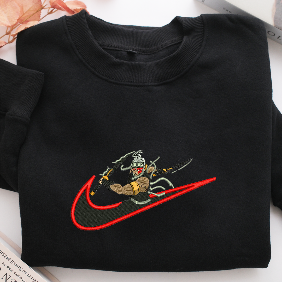 Tengen Uzui Swoosh Nike Embroidered Sweatshirt, Nike Movie Inspired, Valentine's Day Gifts Idea For Him Her