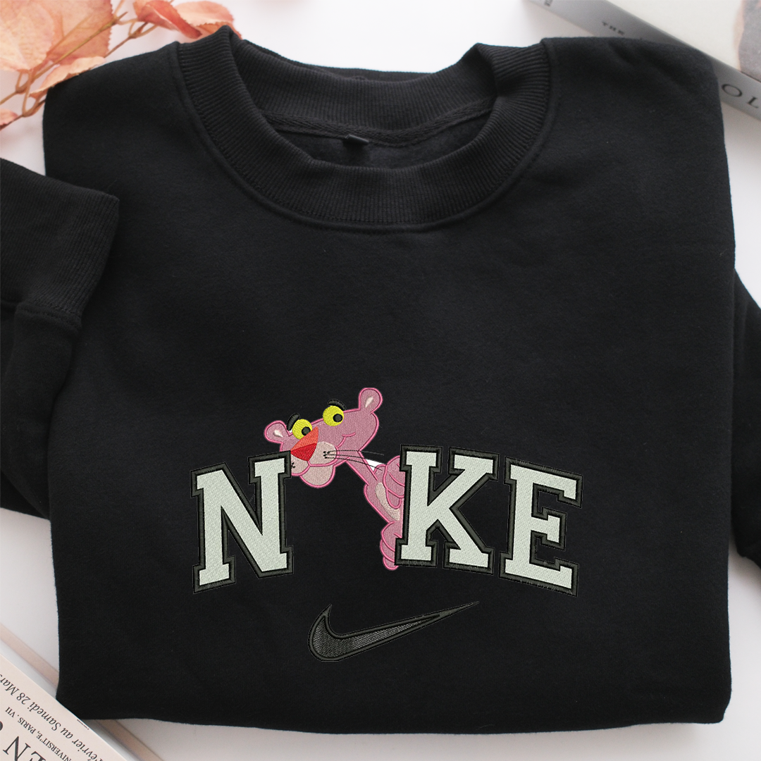 Nike Pink Panther Nike Embroidered Sweatshirt, Nike Movie Inspired, Valentine's Day Gifts Idea For Him Her