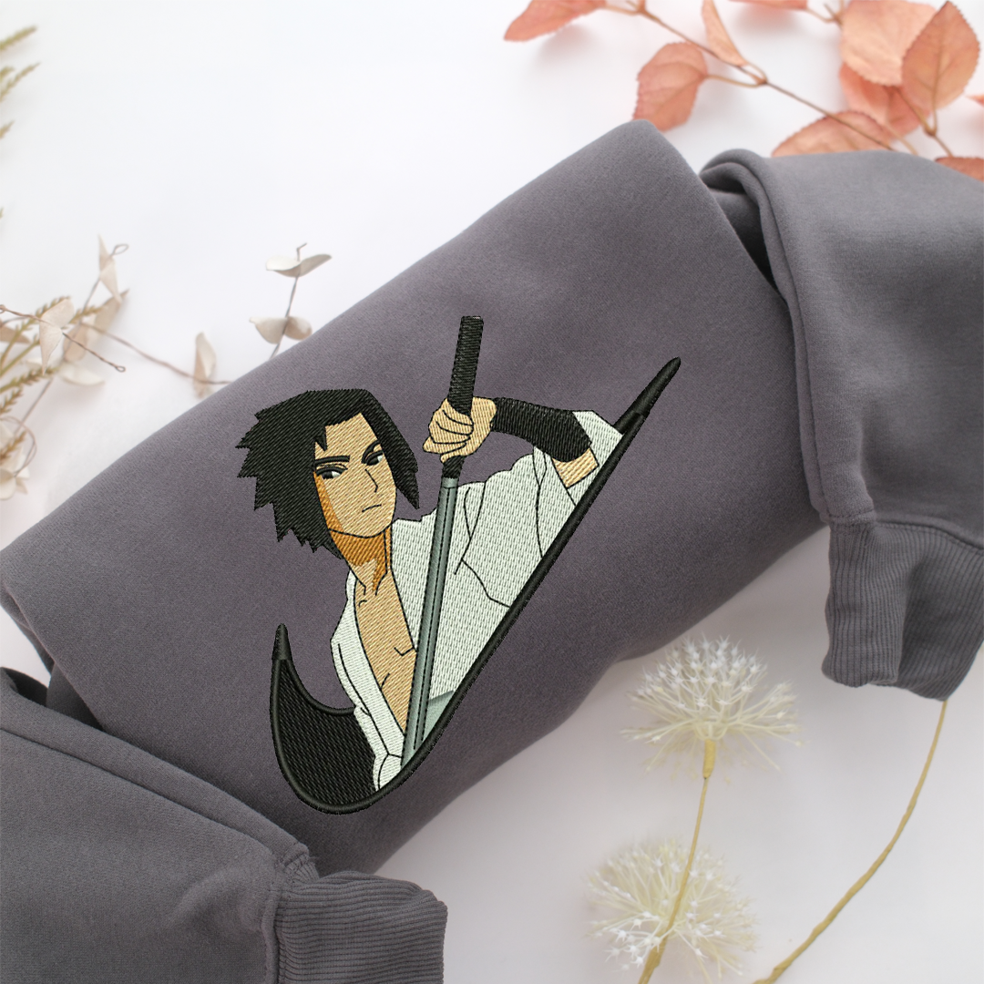 Sasuke Uchiha Swoosh Nike Embroidered Sweatshirt, Nike Movie Inspired, Valentine's Day Gifts Idea For Him Her