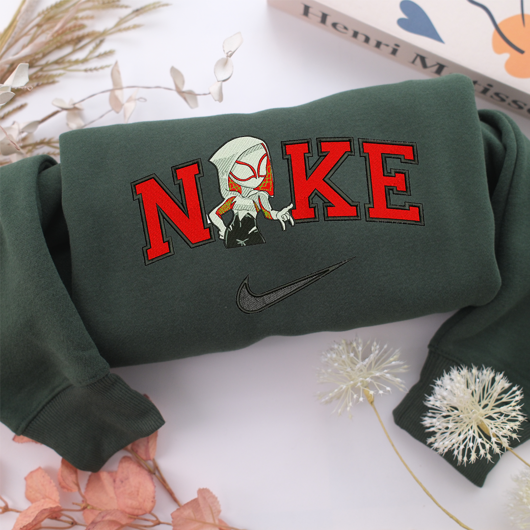 Nike Gwen Stacey Nike Embroidered Sweatshirt, Nike Movie Inspired, Valentine's Day Gifts Idea For Him Her