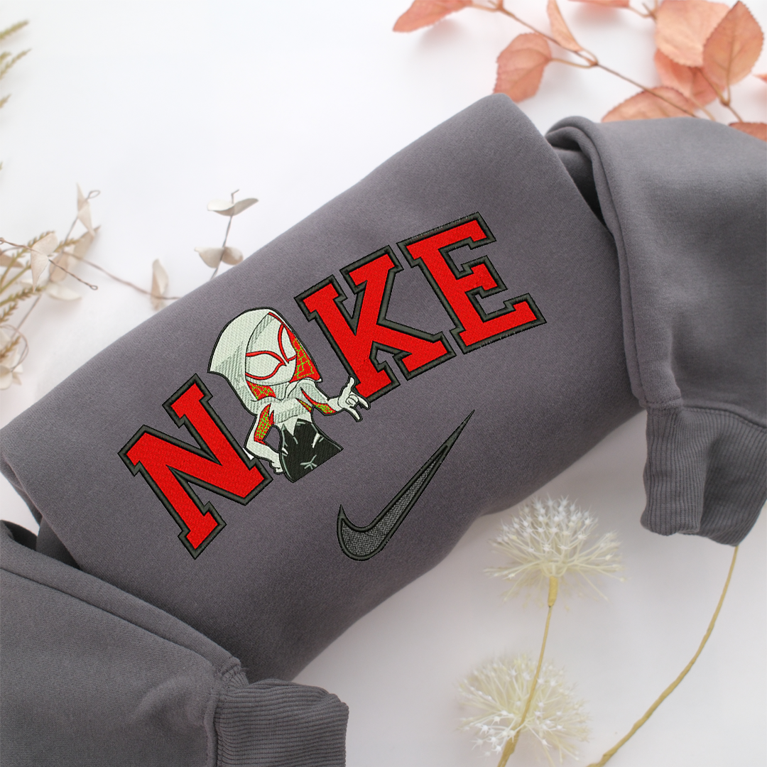 Nike Gwen Stacey Nike Embroidered Sweatshirt, Nike Movie Inspired, Valentine's Day Gifts Idea For Him Her