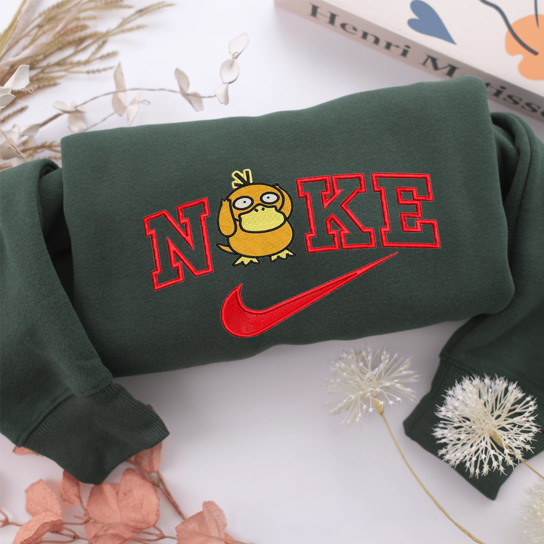 Nike Psyduck Nike Embroidered Sweatshirt, Nike Movie Inspired, Valentine's Day Gifts Idea For Him Her