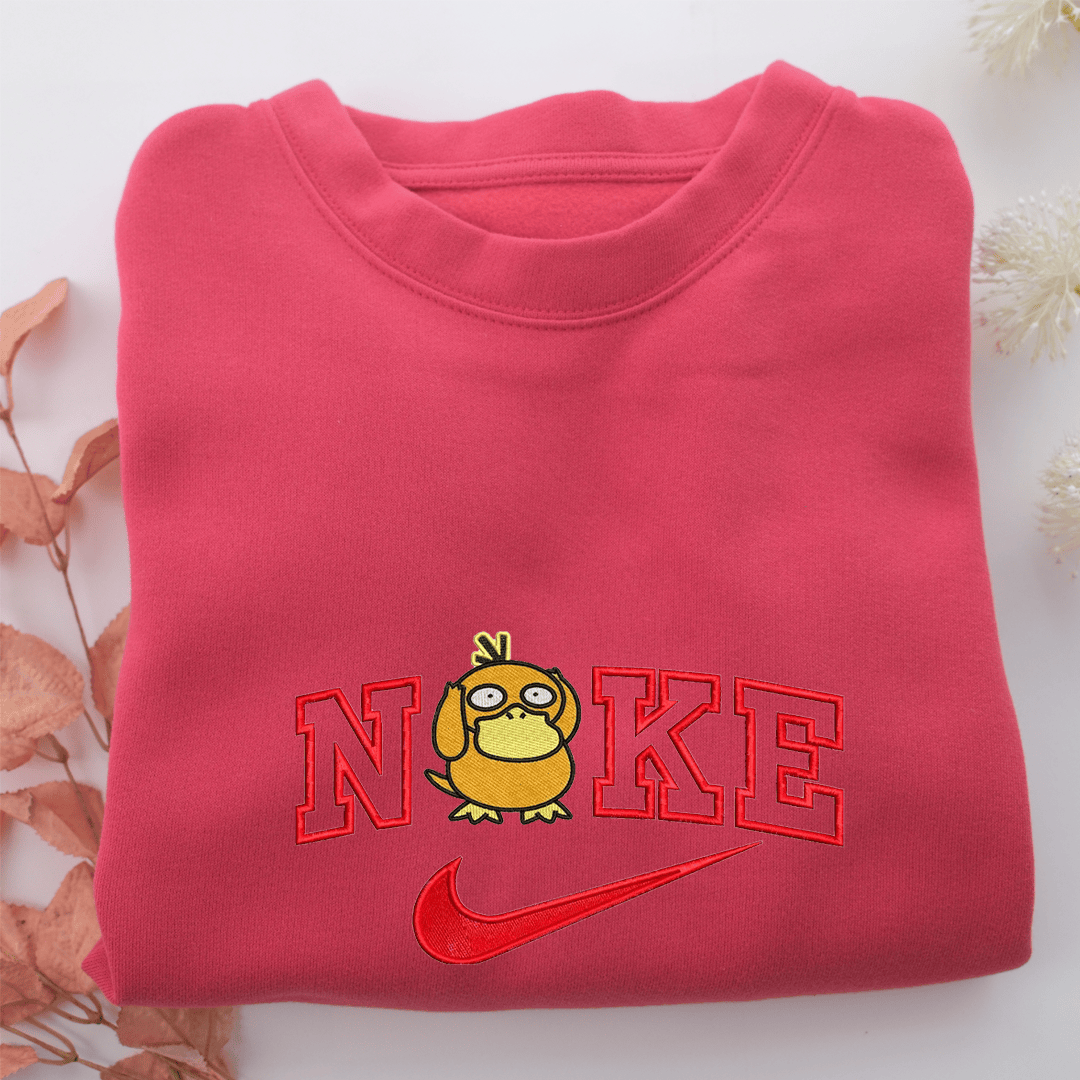 Nike Psyduck Nike Embroidered Sweatshirt, Nike Movie Inspired, Valentine's Day Gifts Idea For Him Her