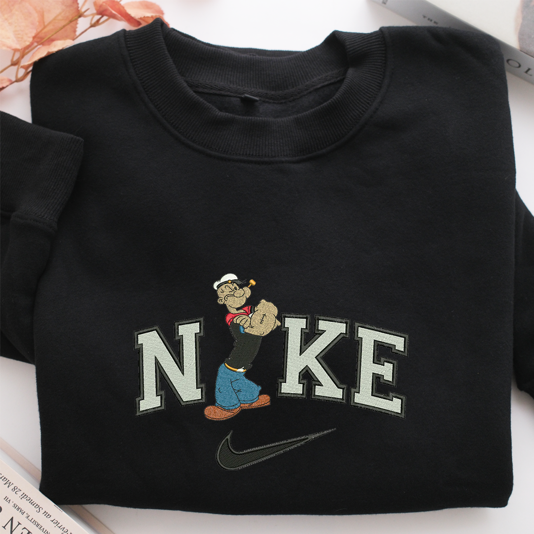 Nike Popeye Nike Embroidered Sweatshirt, Nike Movie Inspired, Valentine's Day Gifts Idea For Him Her