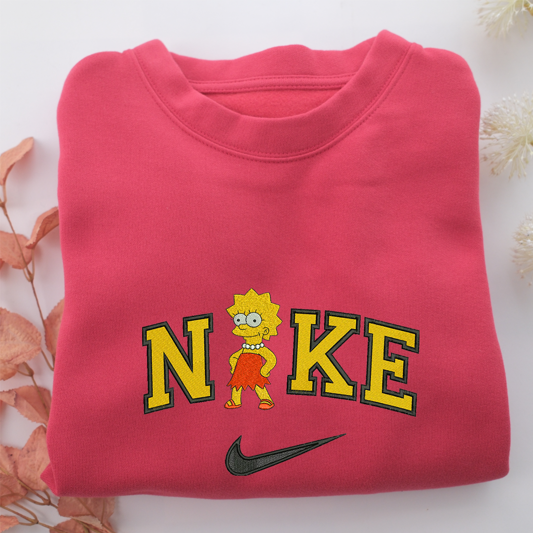 NIke Lisa Simpson Nike Embroidered Sweatshirt, Nike Movie Inspired, Valentine's Day Gifts Idea For Him Her