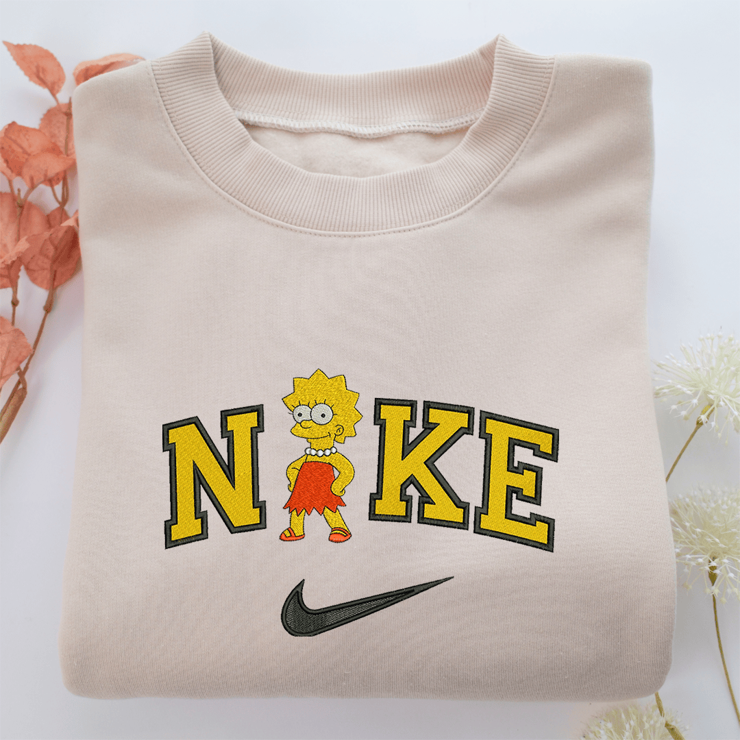 NIke Lisa Simpson Nike Embroidered Sweatshirt, Nike Movie Inspired, Valentine's Day Gifts Idea For Him Her