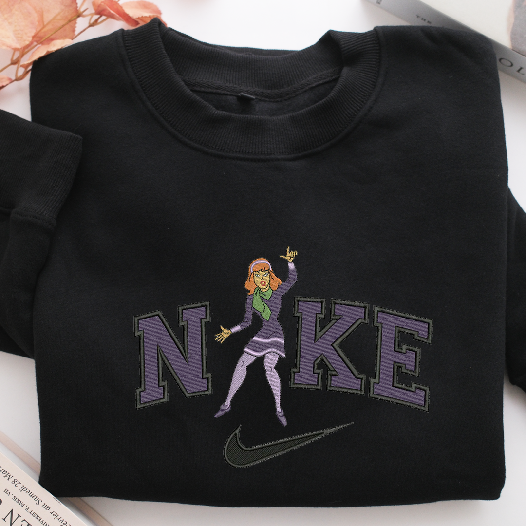 Nike Scared Daphne Blake Nike Embroidered Sweatshirt, Nike Movie Inspired, Valentine's Day Gifts Idea For Him Her