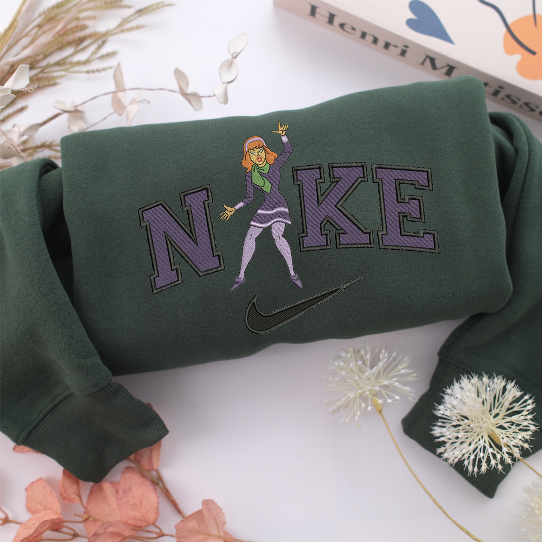Nike Scared Daphne Blake Nike Embroidered Sweatshirt, Nike Movie Inspired, Valentine's Day Gifts Idea For Him Her