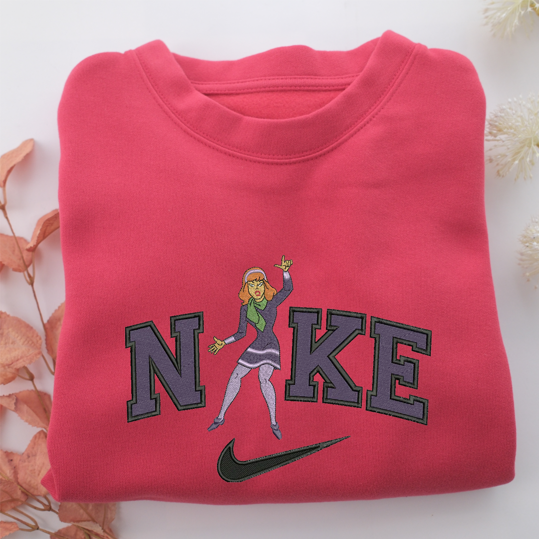 Nike Scared Daphne Blake Nike Embroidered Sweatshirt, Nike Movie Inspired, Valentine's Day Gifts Idea For Him Her