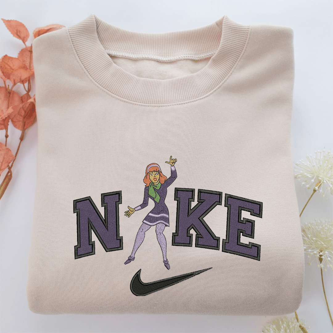 Nike Scared Daphne Blake Nike Embroidered Sweatshirt, Nike Movie Inspired, Valentine's Day Gifts Idea For Him Her