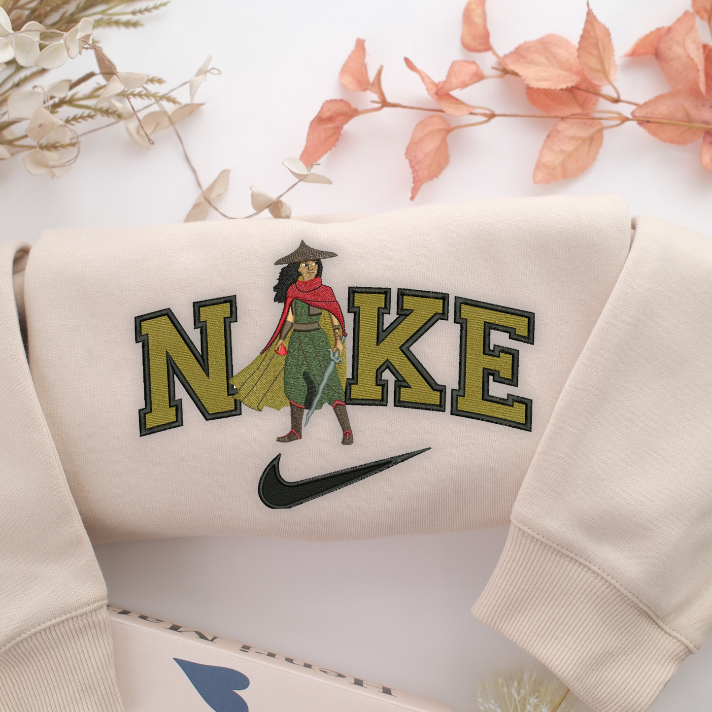 Nike Raya Nike Embroidered Sweatshirt, Nike Movie Inspired, Valentine's Day Gifts Idea For Him Her