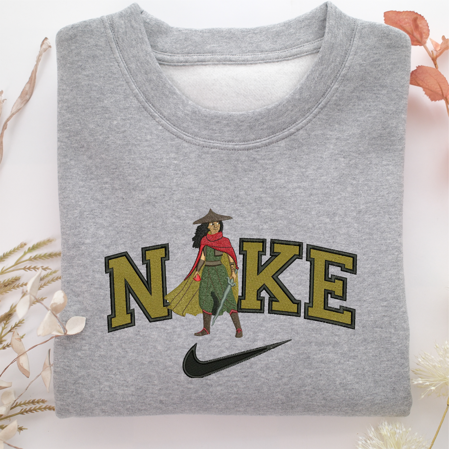 Nike Raya Nike Embroidered Sweatshirt, Nike Movie Inspired, Valentine's Day Gifts Idea For Him Her