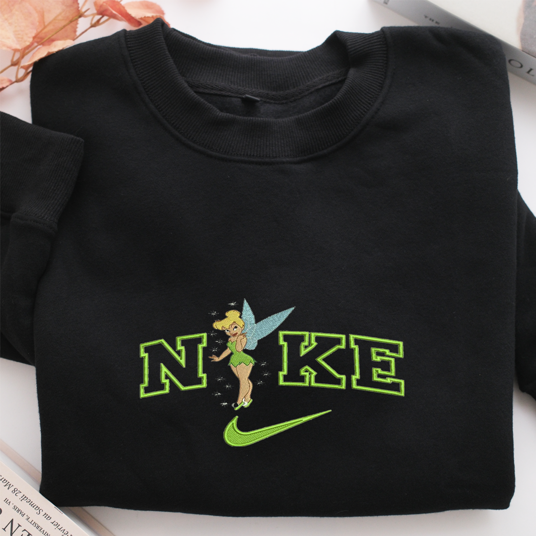 Nike Tinker Bell Nike Embroidered Sweatshirt, Nike Movie Inspired, Valentine's Day Gifts Idea For Him Her