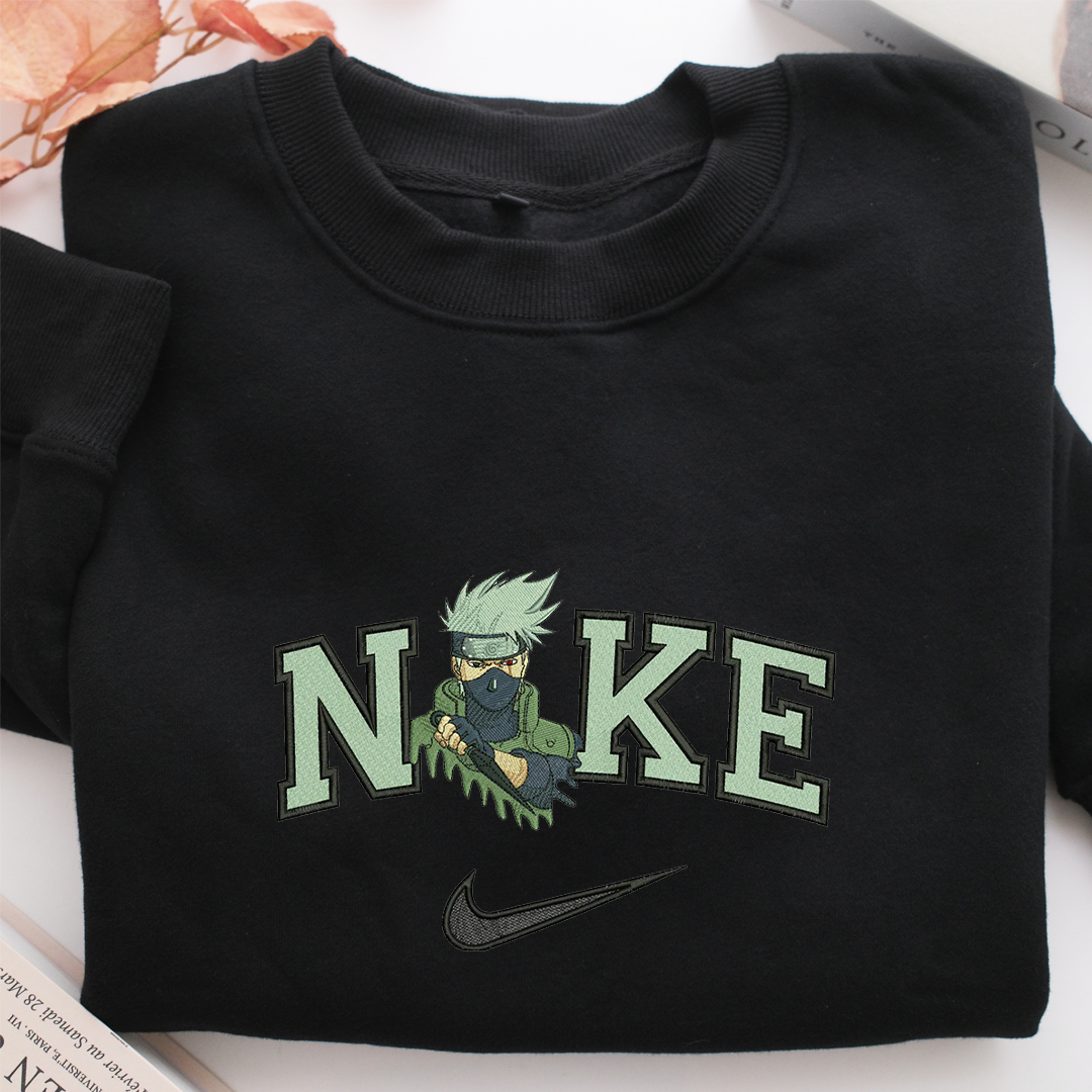 Nike Kakashi Hatake Nike Embroidered Sweatshirt, Nike Movie Inspired, Valentine's Day Gifts Idea For Him Her