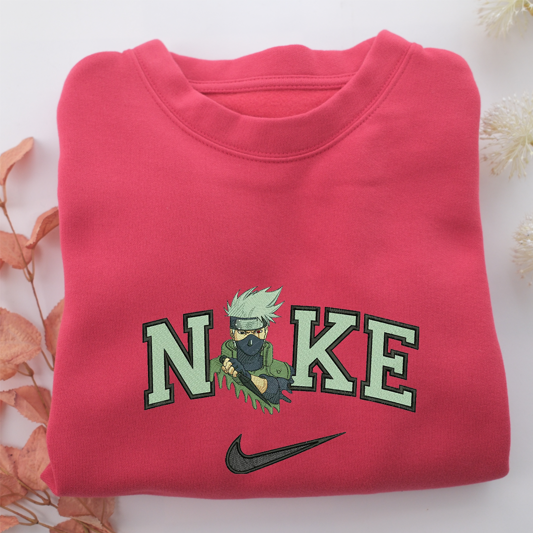 Nike Kakashi Hatake Nike Embroidered Sweatshirt, Nike Movie Inspired, Valentine's Day Gifts Idea For Him Her