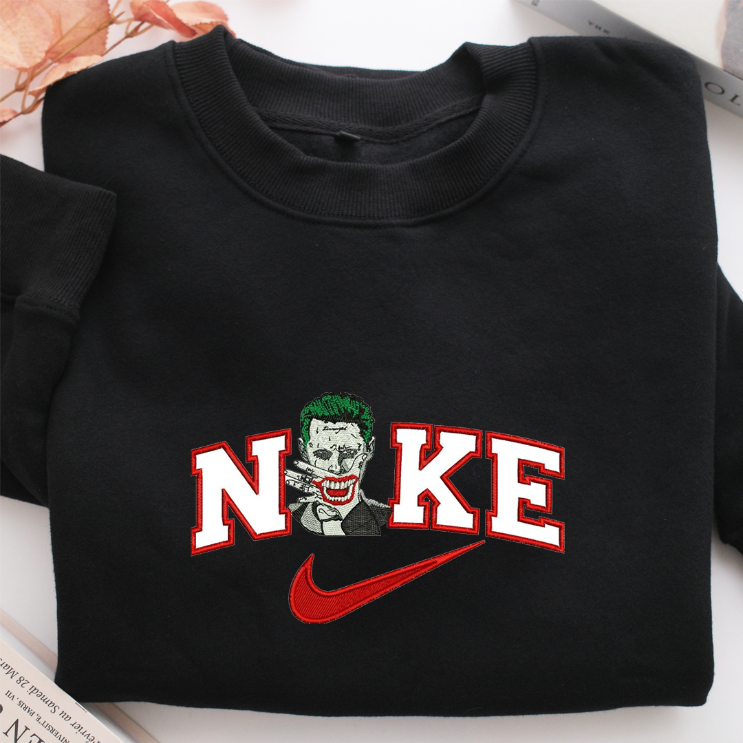 Nike Joker Nike Embroidered Sweatshirt, Nike Movie Inspired, Valentine's Day Gifts Idea For Him Her