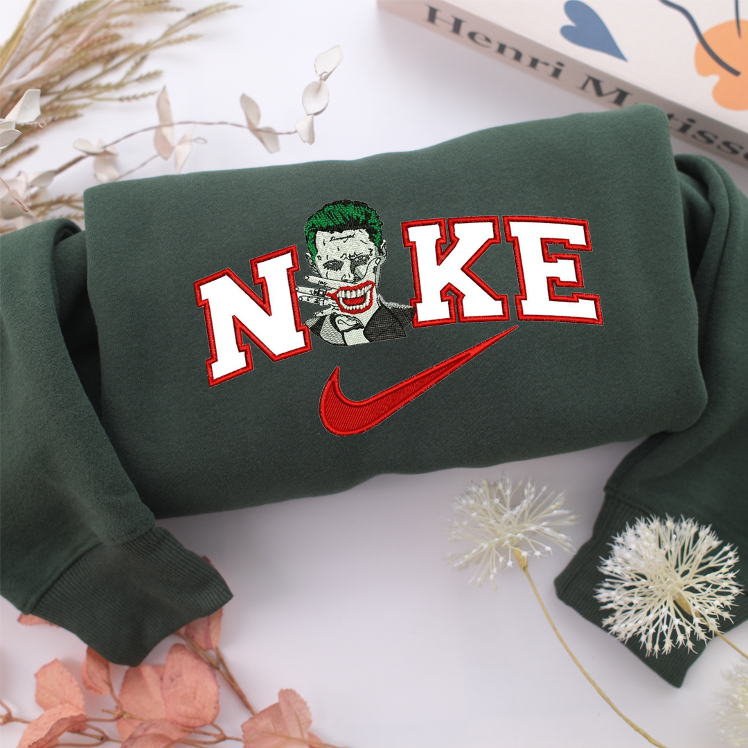 Nike Joker Nike Embroidered Sweatshirt, Nike Movie Inspired, Valentine's Day Gifts Idea For Him Her